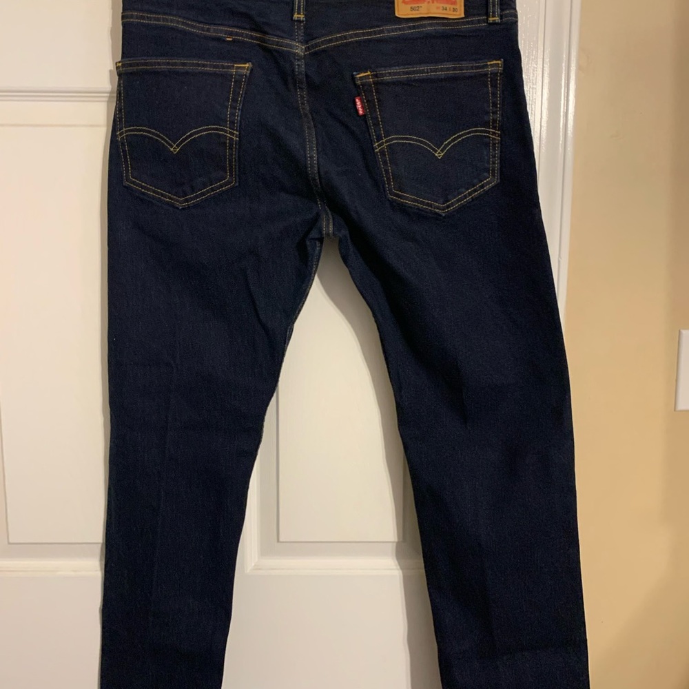 Levi's 502 Blue Slim Fit Jeans with Signature Stitching